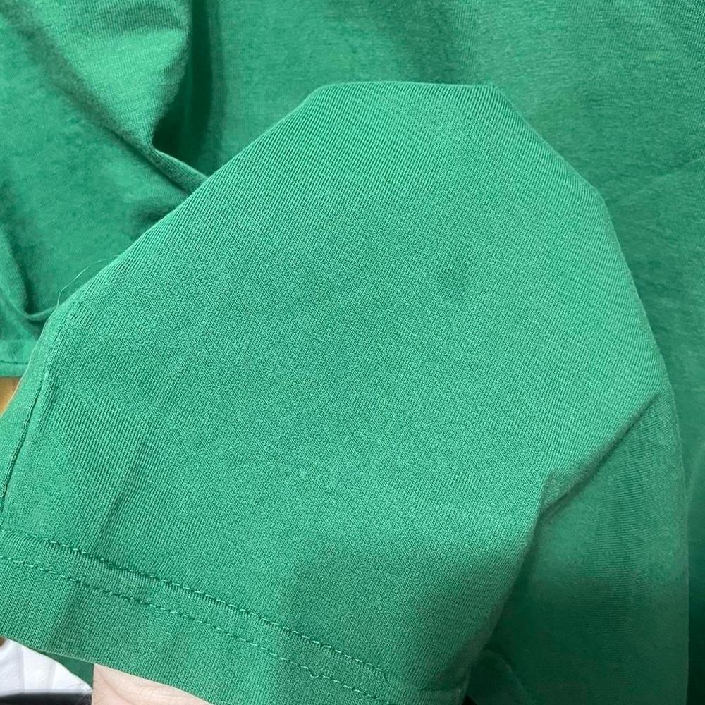 plain blank green L.L. Bean short sleeve crewneck casual work T-shirt tee top - Picture 3 of 6